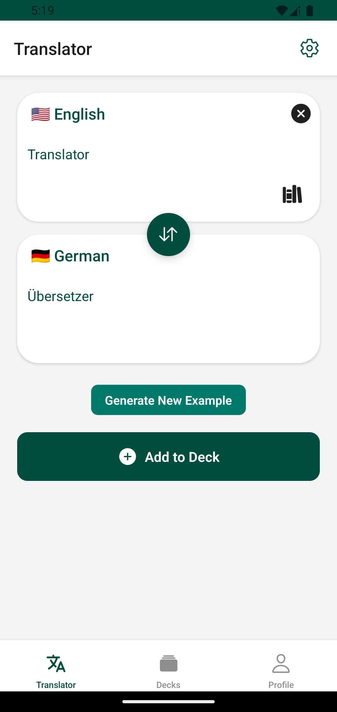 DailyLingo Basic Translation